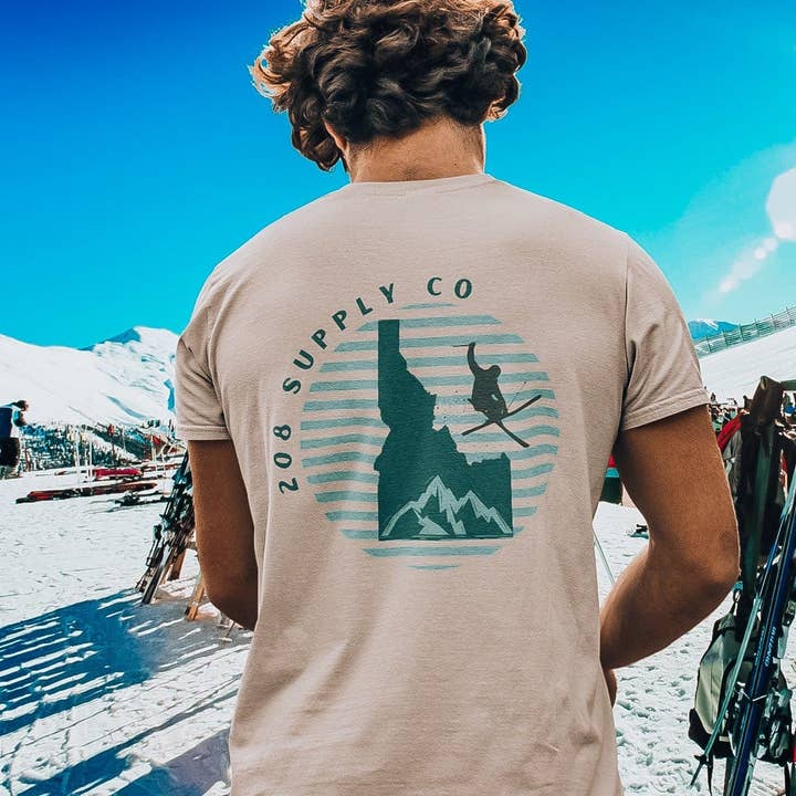 Ski Idaho Tee for wholesale by 208 Supply Co