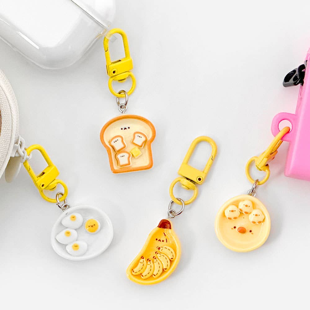 K-Wonderland - Wholesale Keychain - Women's - Breakfast Mini Keyring Key Chain Collection- Open Pack10