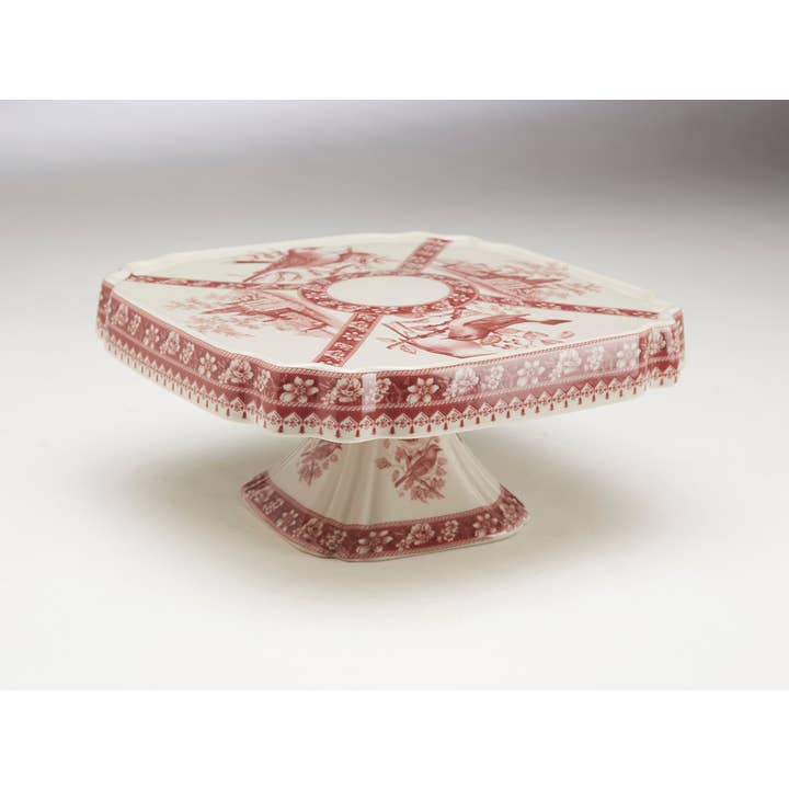 AA Importing - Wholesale Cake Stand - Square Dessert Stand, Bird Design1