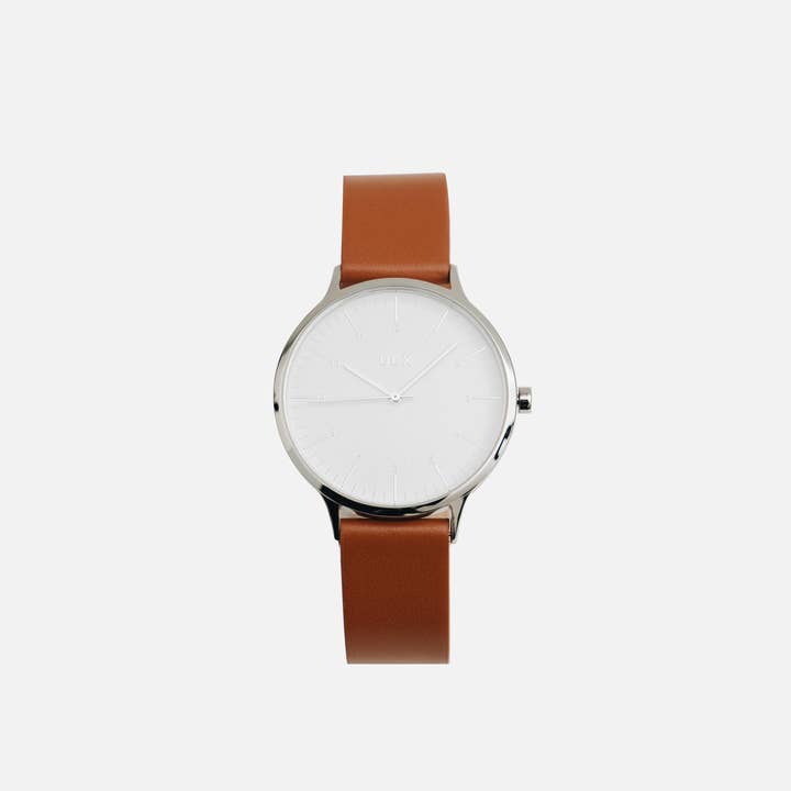ULX Store - Venta al por mayor Reloj de pulsera - Mujer - Núcleo: piel plateada y marrón