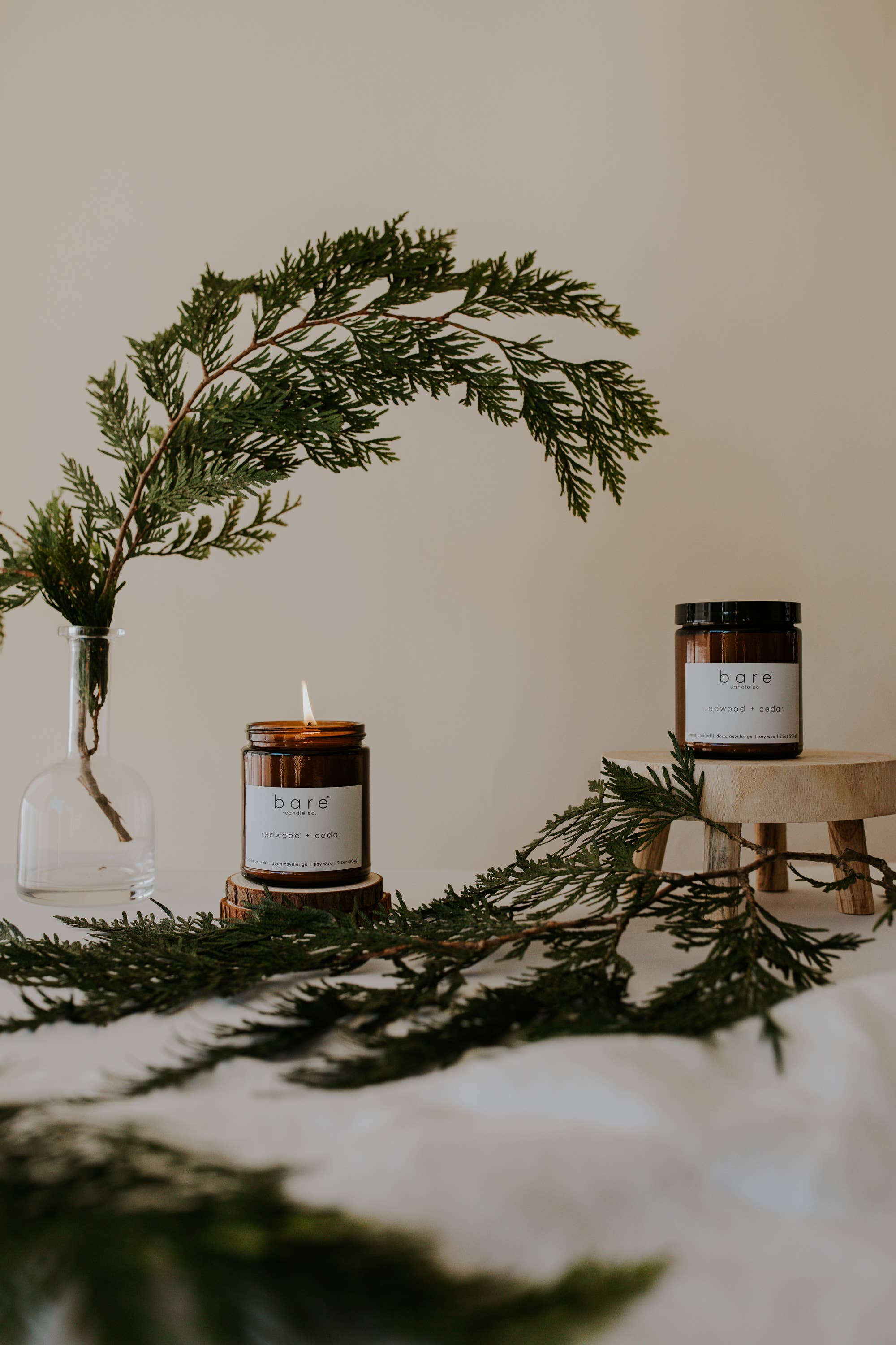 Bare Candle Company - Wholesale Jar/Filled Candle - Redwood + Cedar Soy Candle 7.2oz2