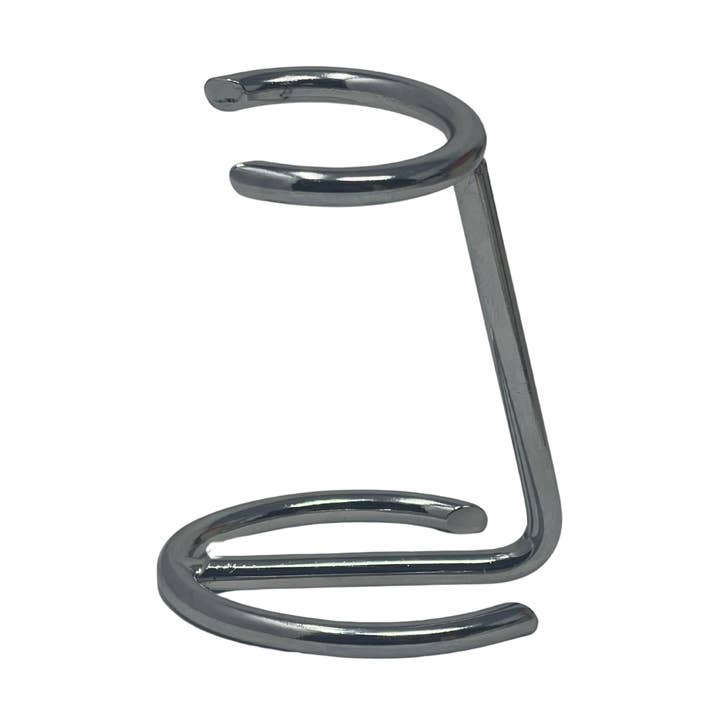 Supporto per Pennello da Barba in Cromo – Portapennello in Metallo Compatto Alto 2,75" per la vendita all'ingrosso da parte di GENTS FINE GROOMING PRODUCTS