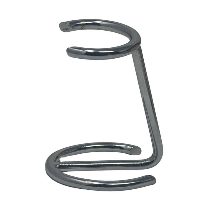 Supporto per Pennello da Barba in Cromo – Portapennello in Metallo Compatto Alto 2,75" per la vendita all'ingrosso da parte di GENTS FINE GROOMING PRODUCTS