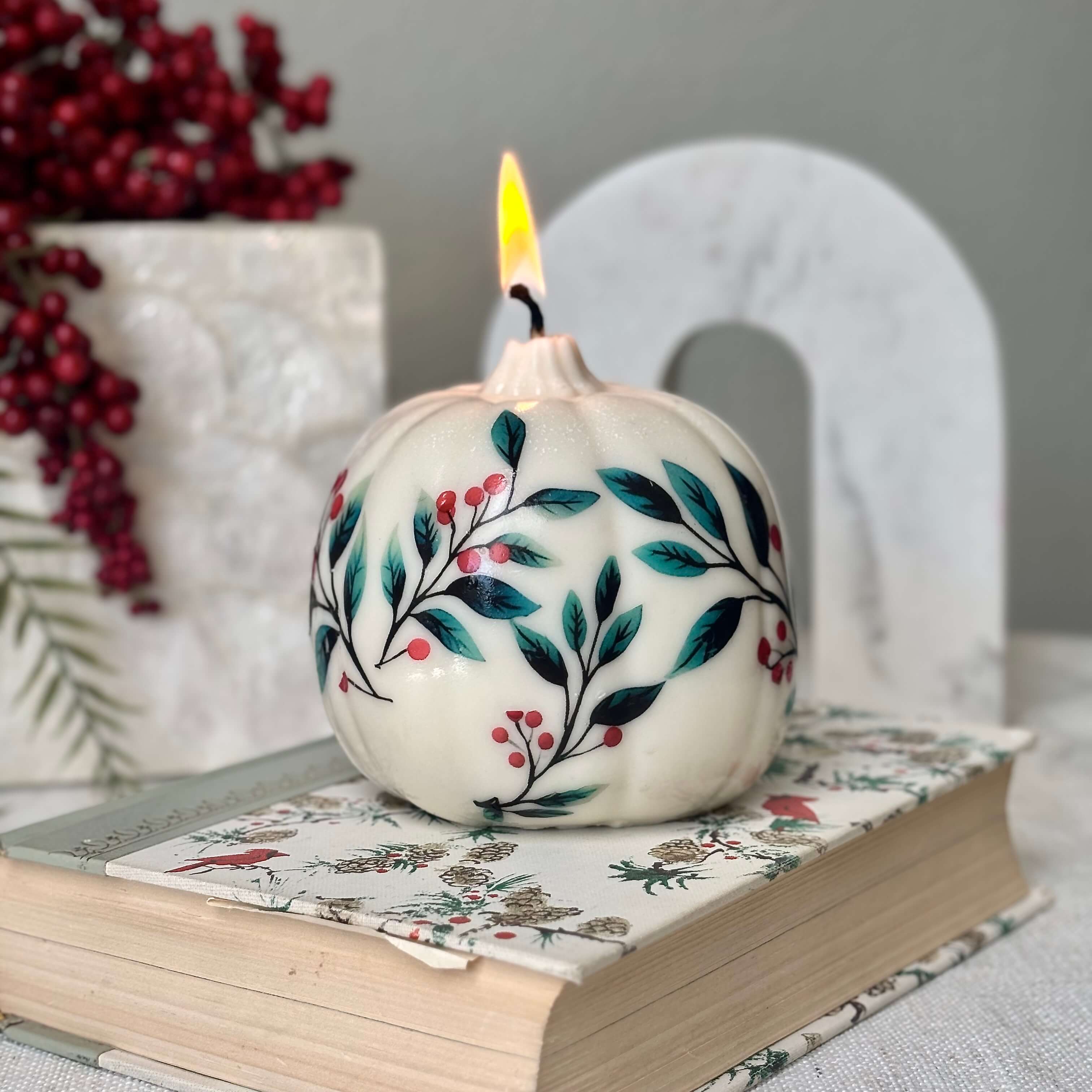 OH MY BOX – wholesale Pelarljus – Stor Vintage Pumpaljus | Juldekoration | Höstdekoration4