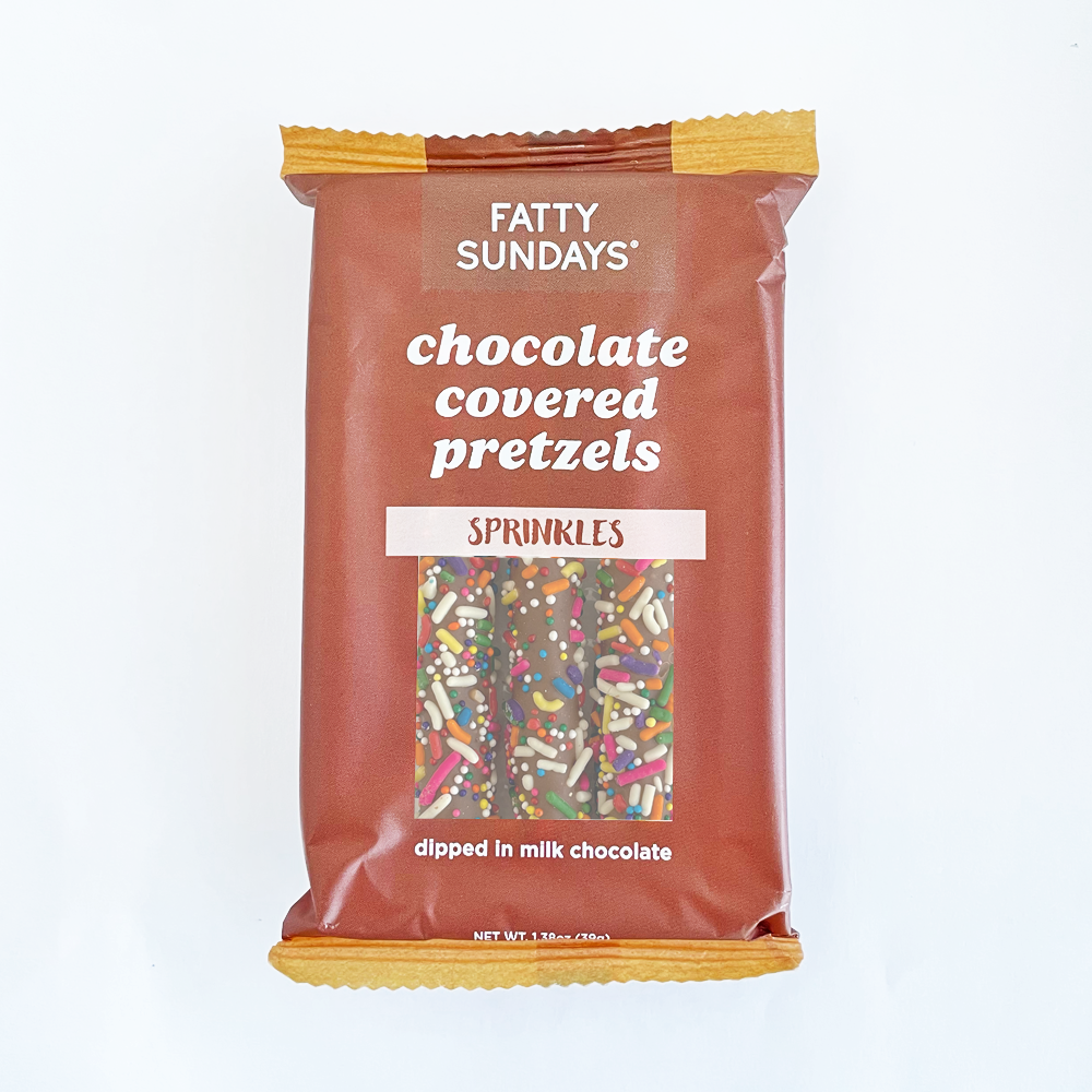 Fatty Sundays - Vente Friandises enrobées de chocolat - Bretzels enrobés de chocolat avec vermicelles (lot de 3)6