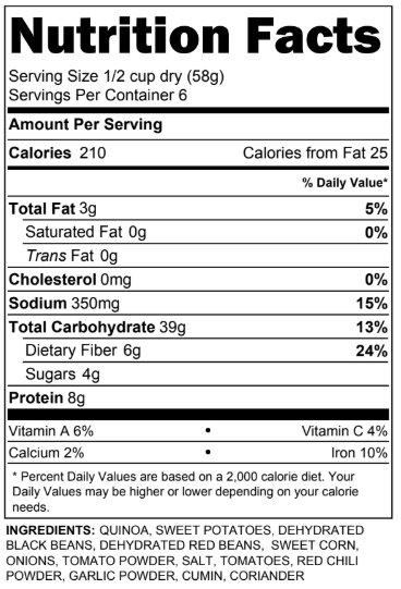 Santa Barbara Soups - Vente Plats préparés à longue durée de conservation - Casserole de Quinoa Enchilada3