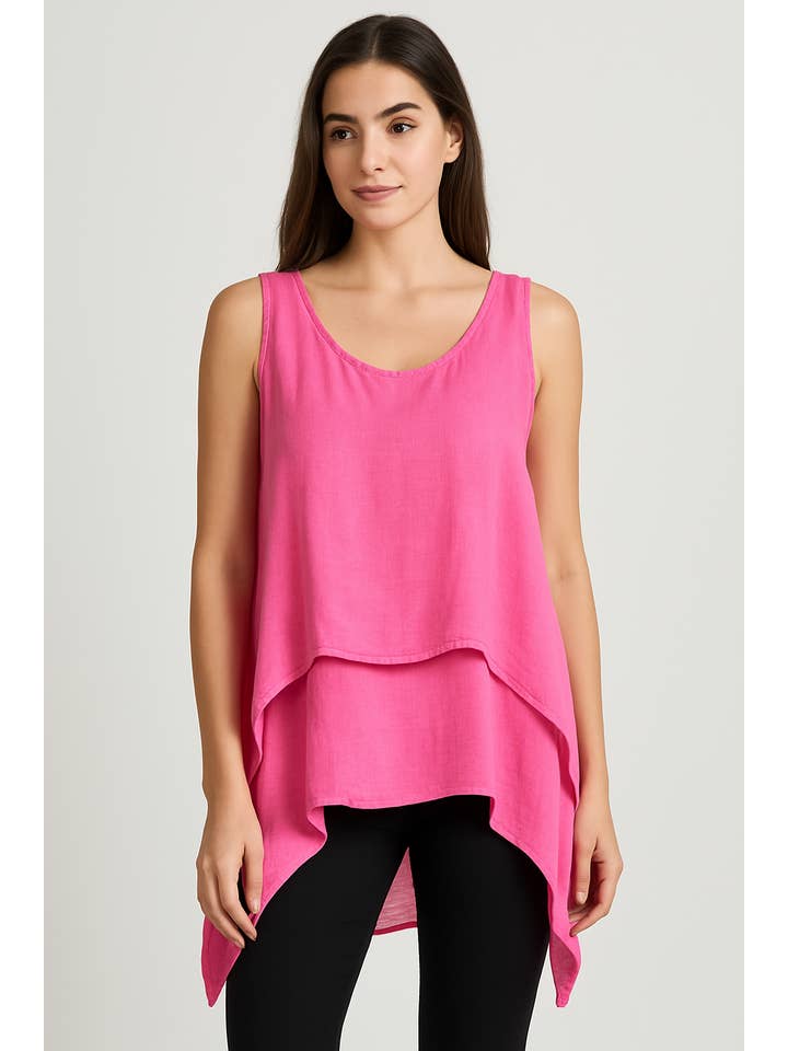 Lucy Sparks – wholesale Shirt – Women’s – COLD WASHED 2 PIECE SLEEVELESS TOP5