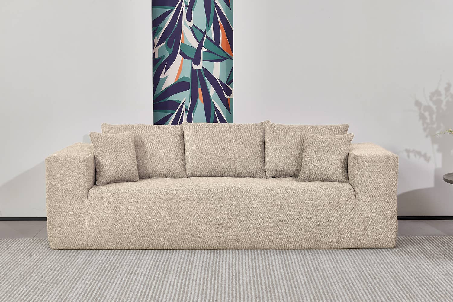 LivingTaste Home Inc - Wholesale Sofa - Beige Compressed Foam Sofa Loveseat 9