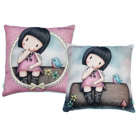 Gorjuss Parna, Díszpárna - 40X40 cm - Világoskék-Rózsaszín für den Großhandel von Evidence