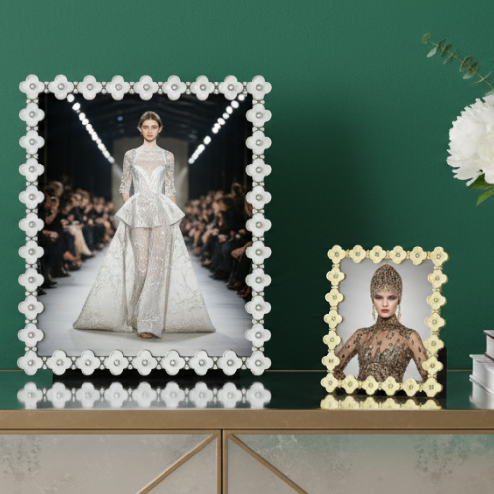 White Enamel Clover Frame | Photo Frame | Picture Frame | for wholesale on Faire6