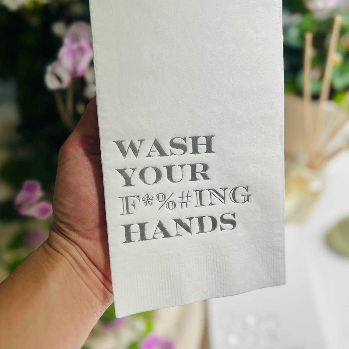 Sunshine Daisy LLC - Wholesale Hand Towel - Wash Your F*%#ING Hands Paper Guest Towels, Pack of 209