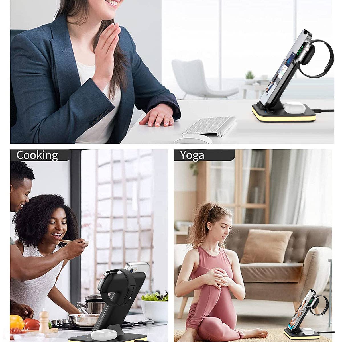 Infinite Basics - Wholesale Charging Dock - 4-in-1 Wireless Charging Stand with Night Light17