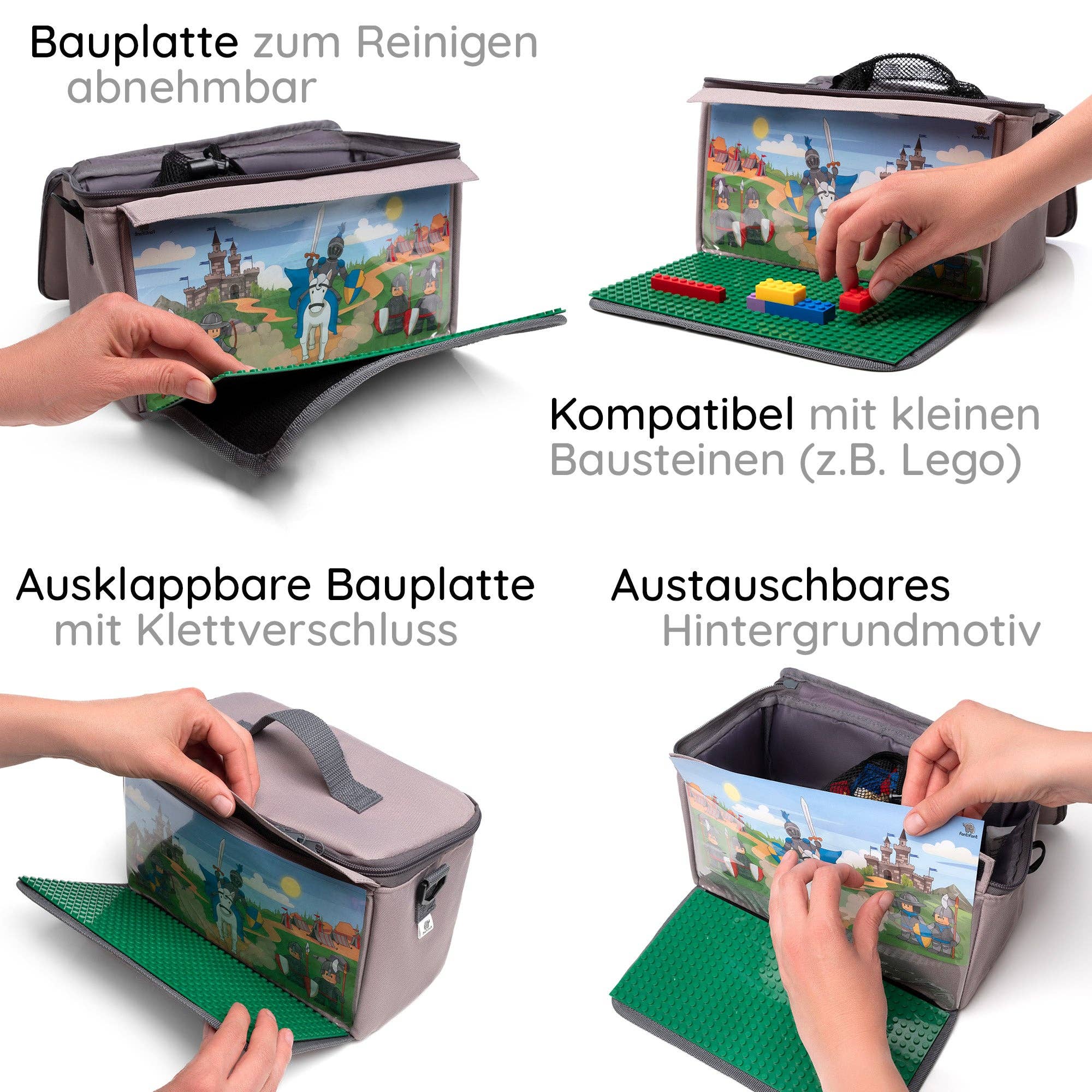 fantifant - Wholesale Toy Set - Kids - Building block bag with fold-out construction plate1