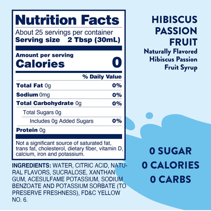 Jordan's Skinny Mixes - Wholesale Cocktail Mix/Syrup - Sugar Free Hibiscus Passion Fruit Flavor Infusion Syrup5