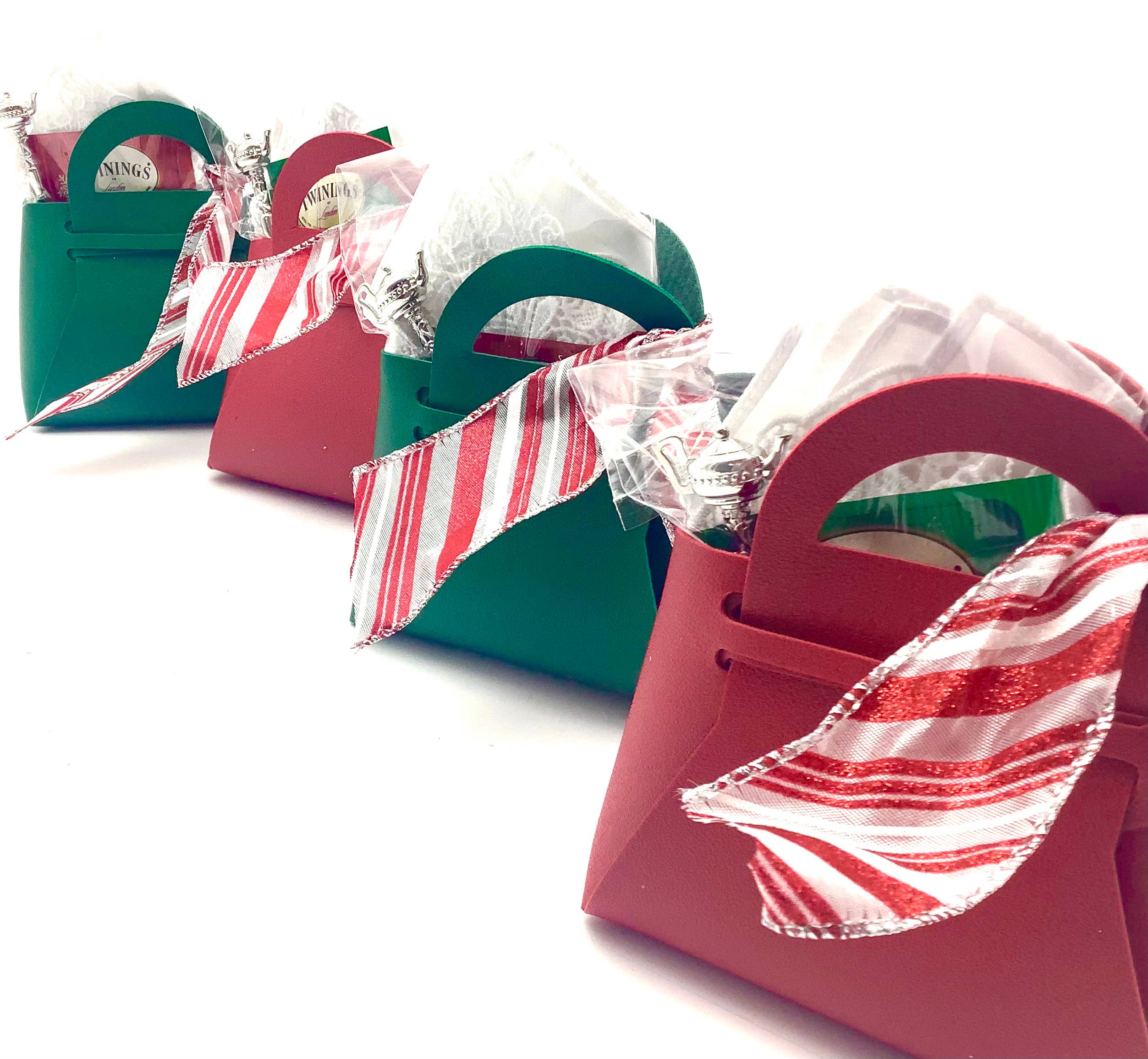 All Little Cute Things - Vente Set de pochettes cadeaux - Cadeaux de fête du thé de Noël, sac à main, sac à main, cuillère à thé, serviette8