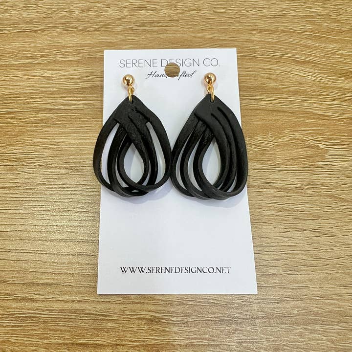 Serene Design Co. - Wholesale Dangle Earrings - Leather Dupe Loop Earrings2