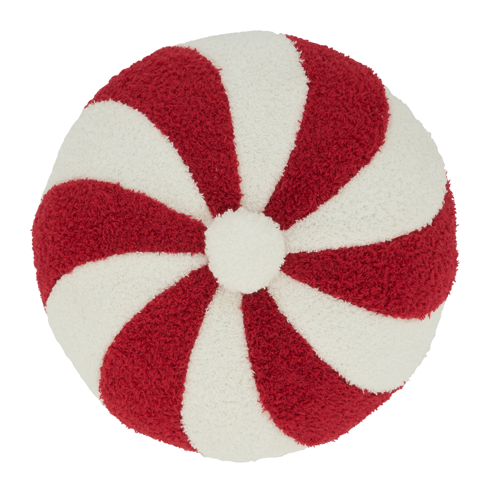 Fennco Styles – wholesale Throw/decorative pillow – Red & White Striped Candy Design Holiday Decorative Pillow3
