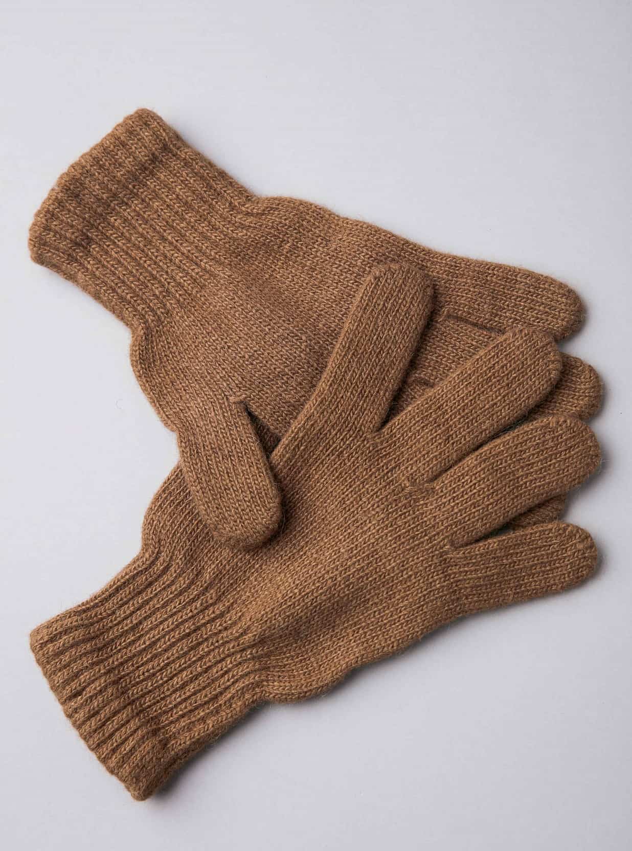 Mongulai - Wholesale Gloves - Women's - Brown Camel Wool Adult’s Gloves0