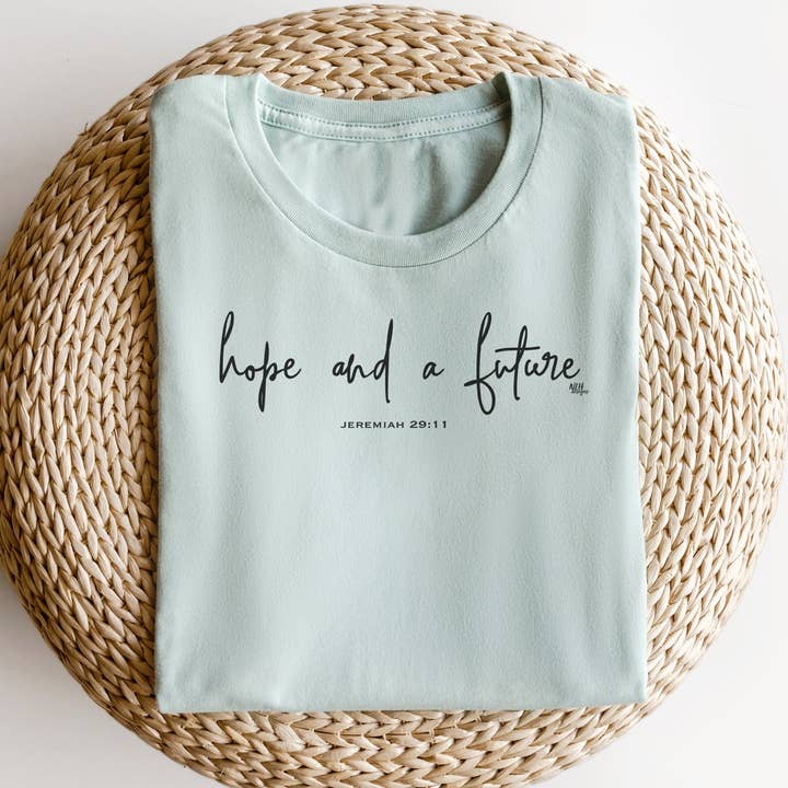 Kurzarm-T-Shirt "Hoffnung und Zukunft" für den Großhandel von Never Lose Hope Designs