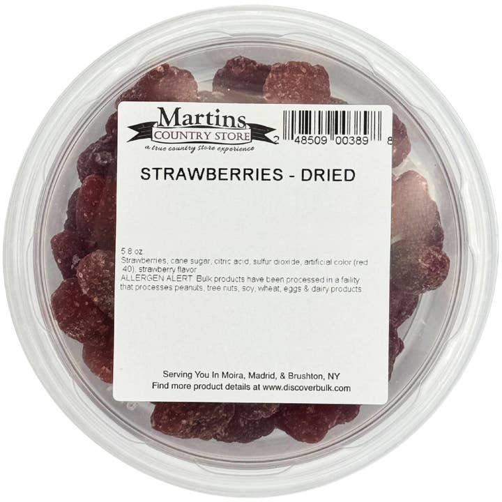 Martin's Country Store LLC - Wholesale Dried/Dehydrated Fruit - DRIED STRAWBERRIES 5.8oz3
