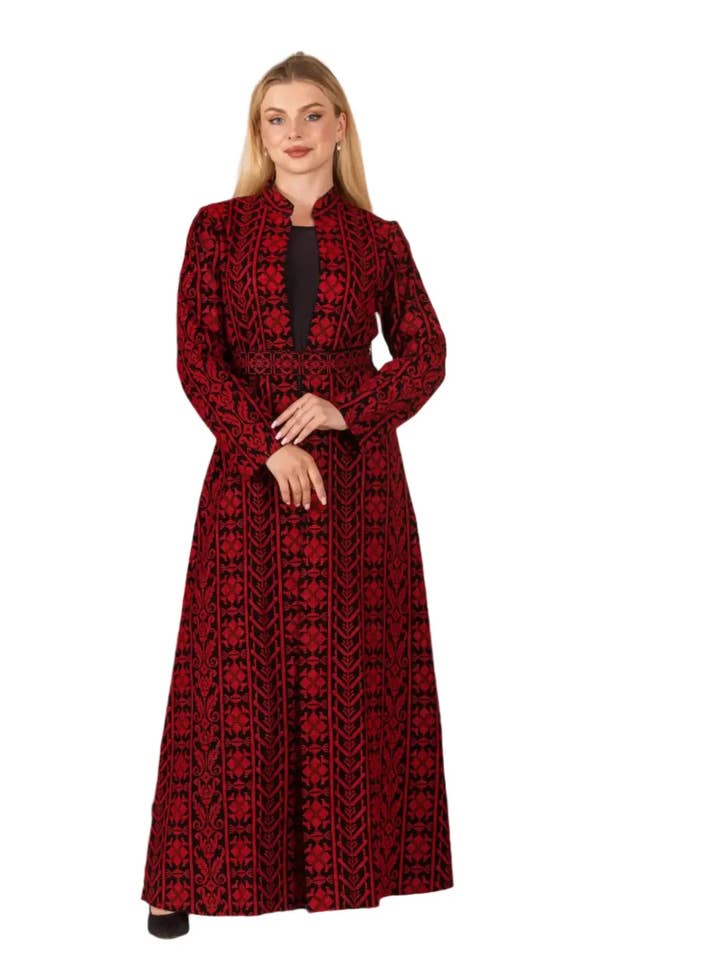 Broderad Lång Kofta: Elegans och Sofistikering för wholesale av Palestinian Elegance