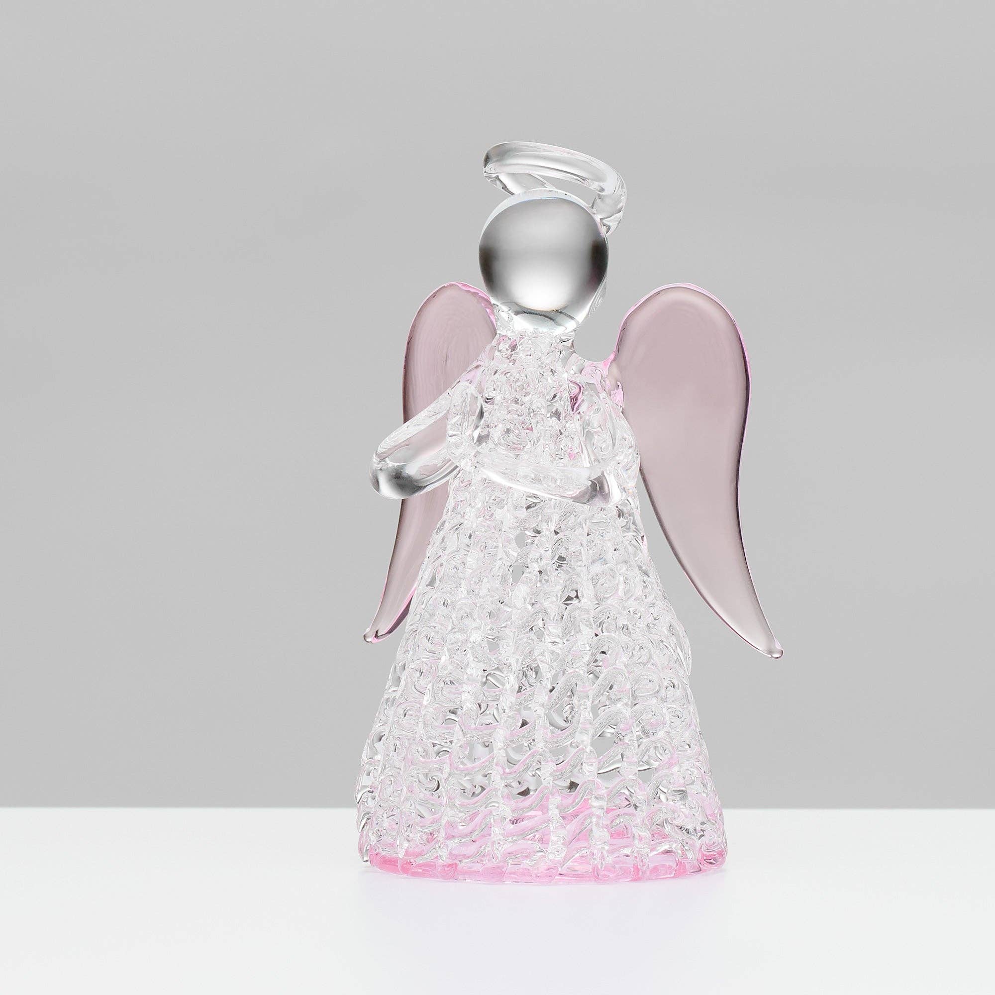 Sienna Glass - Wholesale Decorative Figurine - Keepsake Angel - Pink1