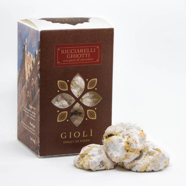Giolì - Dolci di Siena - Wholesale Cookie - Ricciarelli "ghiotti" with Apulian almonds in a 180 g box0