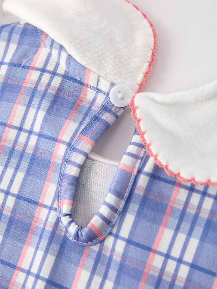 Rylee Faith Designs - Wholesale Dress - Kids - BACK TO SCHOOL Pocket Applique Check Girls Dress