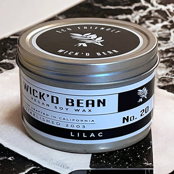 Tin Candle - Lilac for wholesale by Wick’d Bean