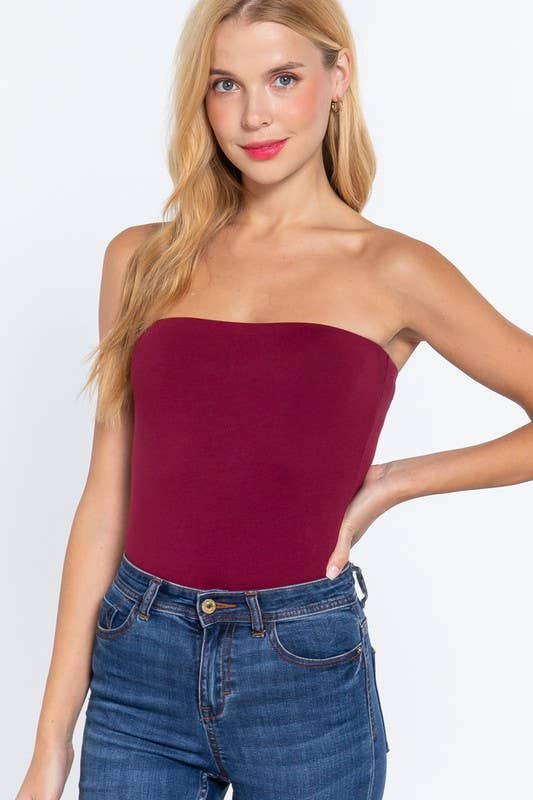 Active Basic | Active USA - Wholesale Bodysuit - Women's - Tube Cotton Spandex Jersey Bodysuit10