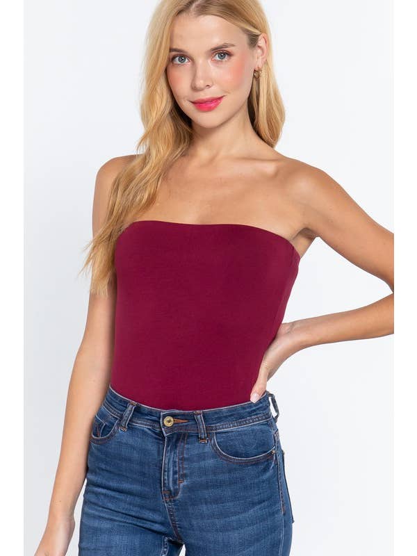 Active Basic | Active USA - Wholesale Bodysuit - Women's - Tube Cotton Spandex Jersey Bodysuit10