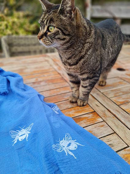 cariceprints… – Großhandel Schal – Damen – cariceprints... Handbedruckter Halstuch aus Leinenmix in Bea's Bee24