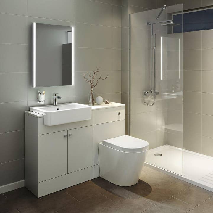 Bathroom4Less – wholesale Wall mirror – Wall Mounted Illuminated Mirror With LED Light Battery 700mm x 500mm4