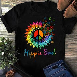 Car Hanging Air Freshener Hippie Soul Tie Dye 70s Peace Sign