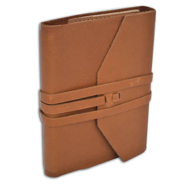 Freund Mayer & Co. - Wholesale Journal/Diary - Leather Wrap Journal - Refillable-Made in Italy - 6" x 8"