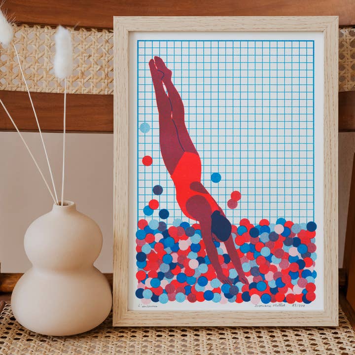 Doriane Millet - Wholesale Art Print - The Unknown (saturated colors version) | Risograph A43