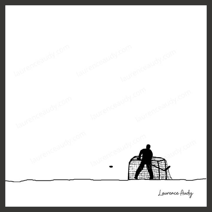 QUADRO OU POSTER DESENHO POÉTICO HÓQUEI N.º 02 por atacado de LAURENCE AUDY CROQUIS