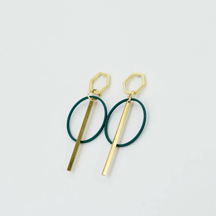 Copper Bee - Wholesale Dangle Earrings - Simple Lines Geometric Drop Earrings5