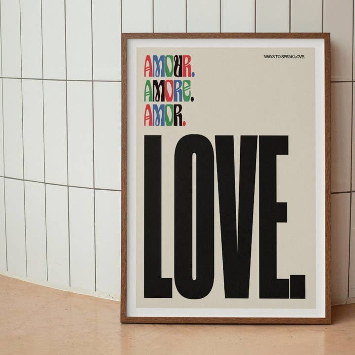 Måder at tale kærlighed Print for engroshandel hos HollieGraphik