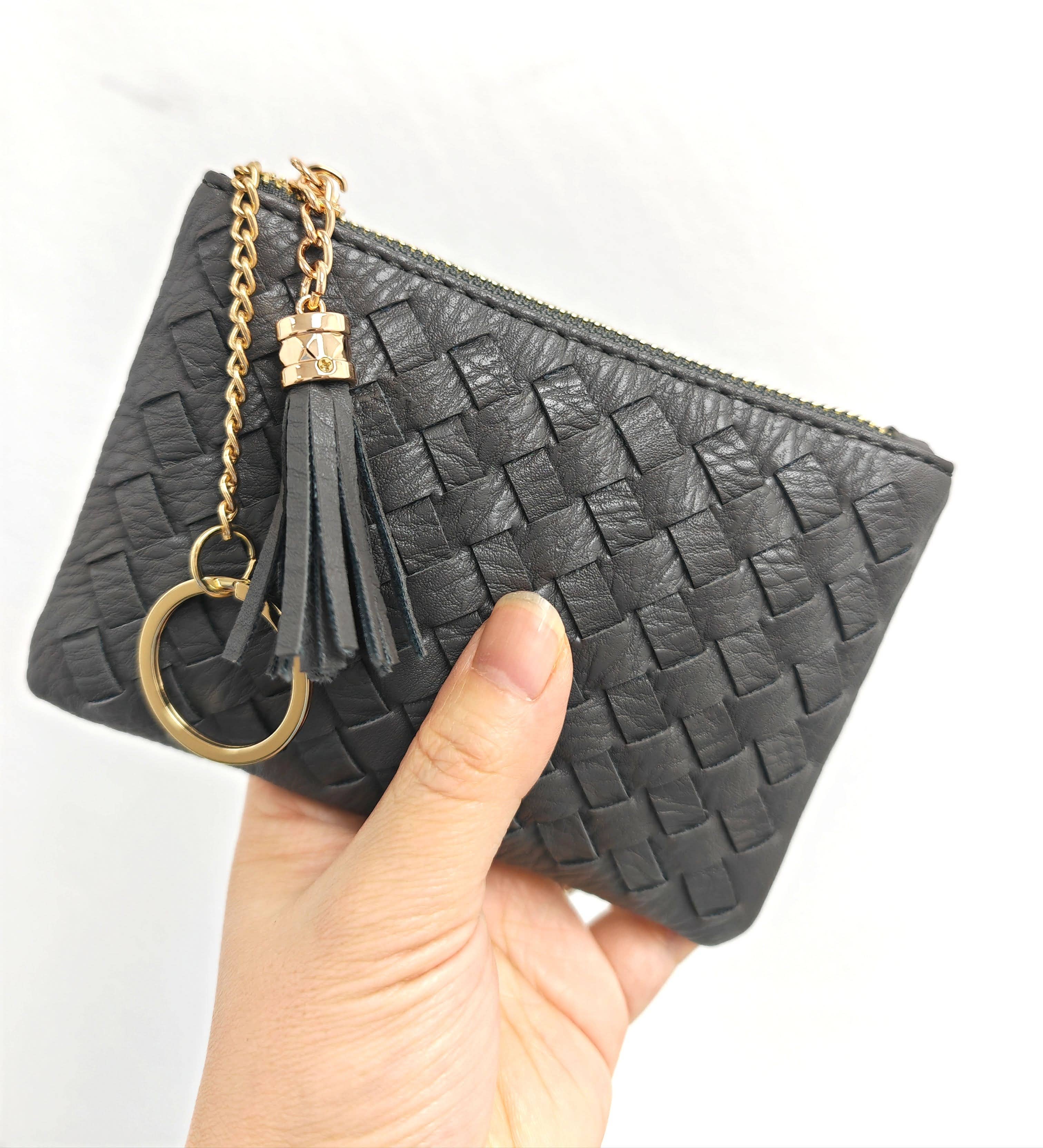 Superbia – Engroshandel Møntpung - Dame – Blød håndlavet vævet kvast nøglering lynlås kortholder mønt22