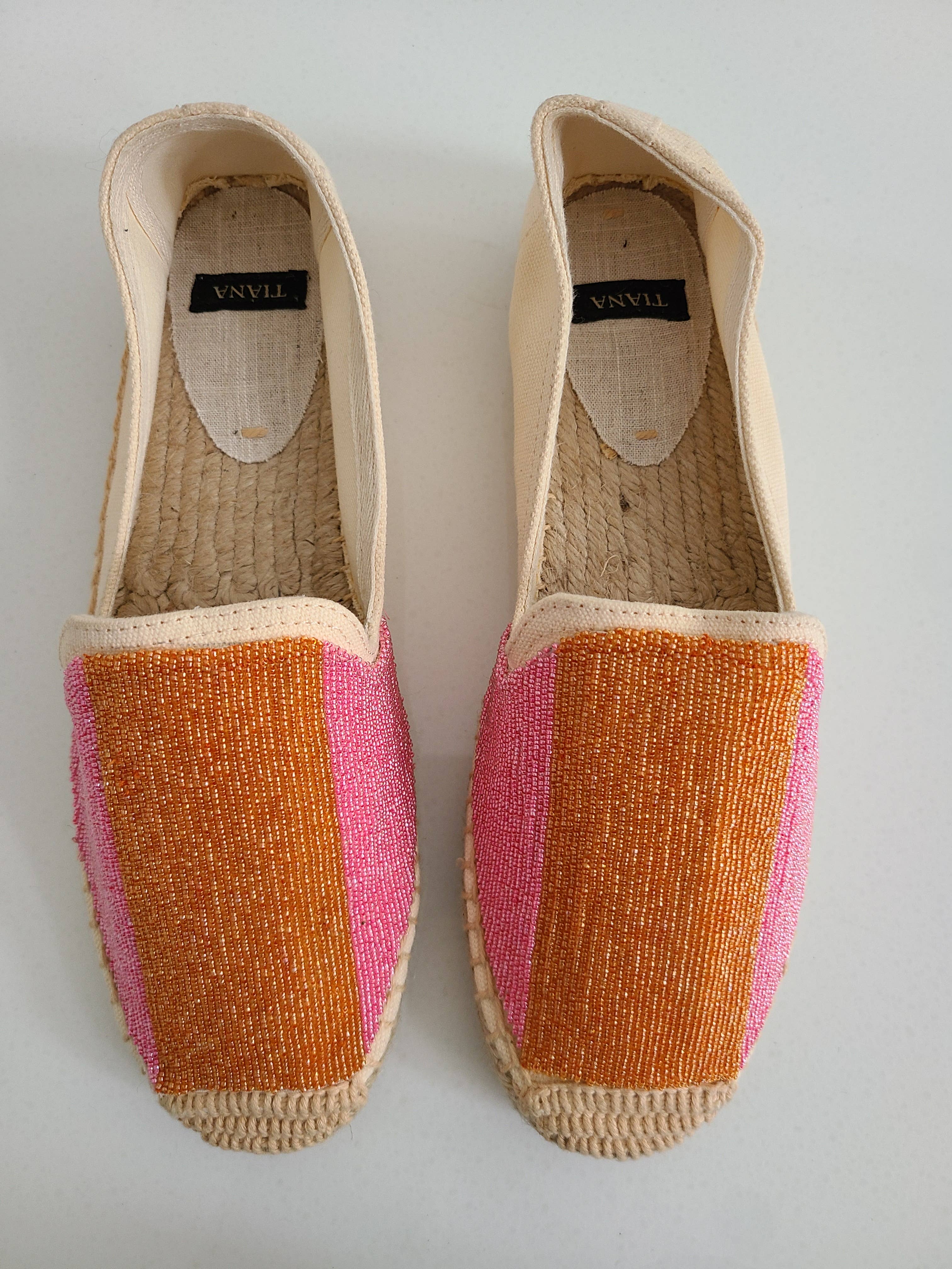 Tiana Designs - Wholesale Flats - Women's - ES Stripes/ Fuchsia/ Orange1