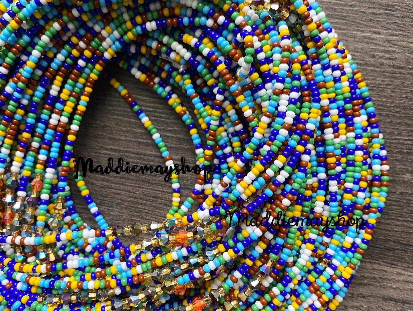 MaddieMayShop - Wholesale Beads - Preciosa Czech Beads- Wholesale WaistBeads with crystals 40"- 50"14