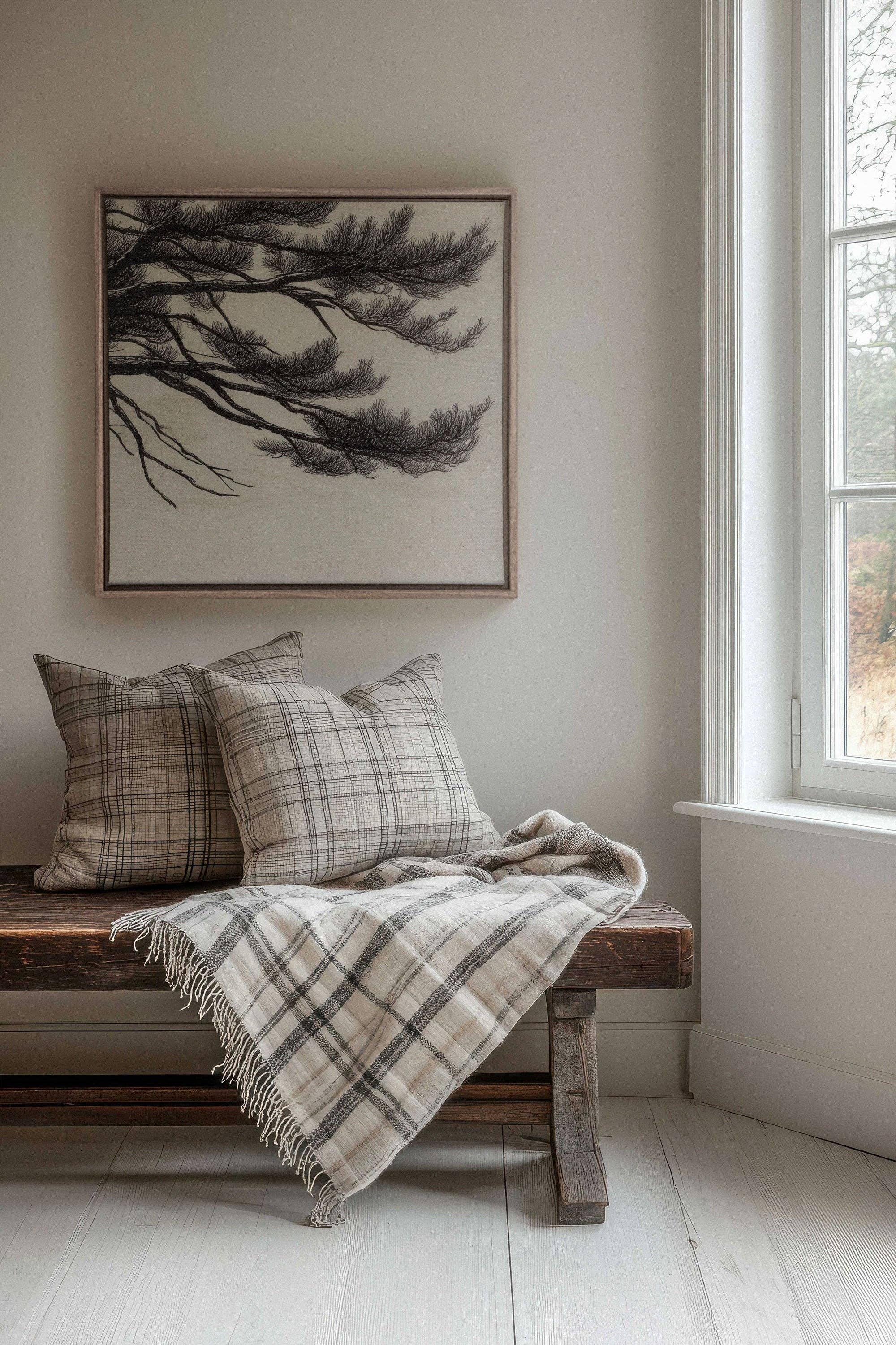 Oleka Canvas - Wholesale Art Print - WINDSWEPT PINES, canvas wall art print1