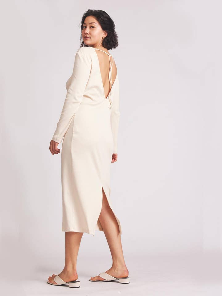 Bina - vestido largo con espalda descubierta para venta al por mayor de Baìge the Label