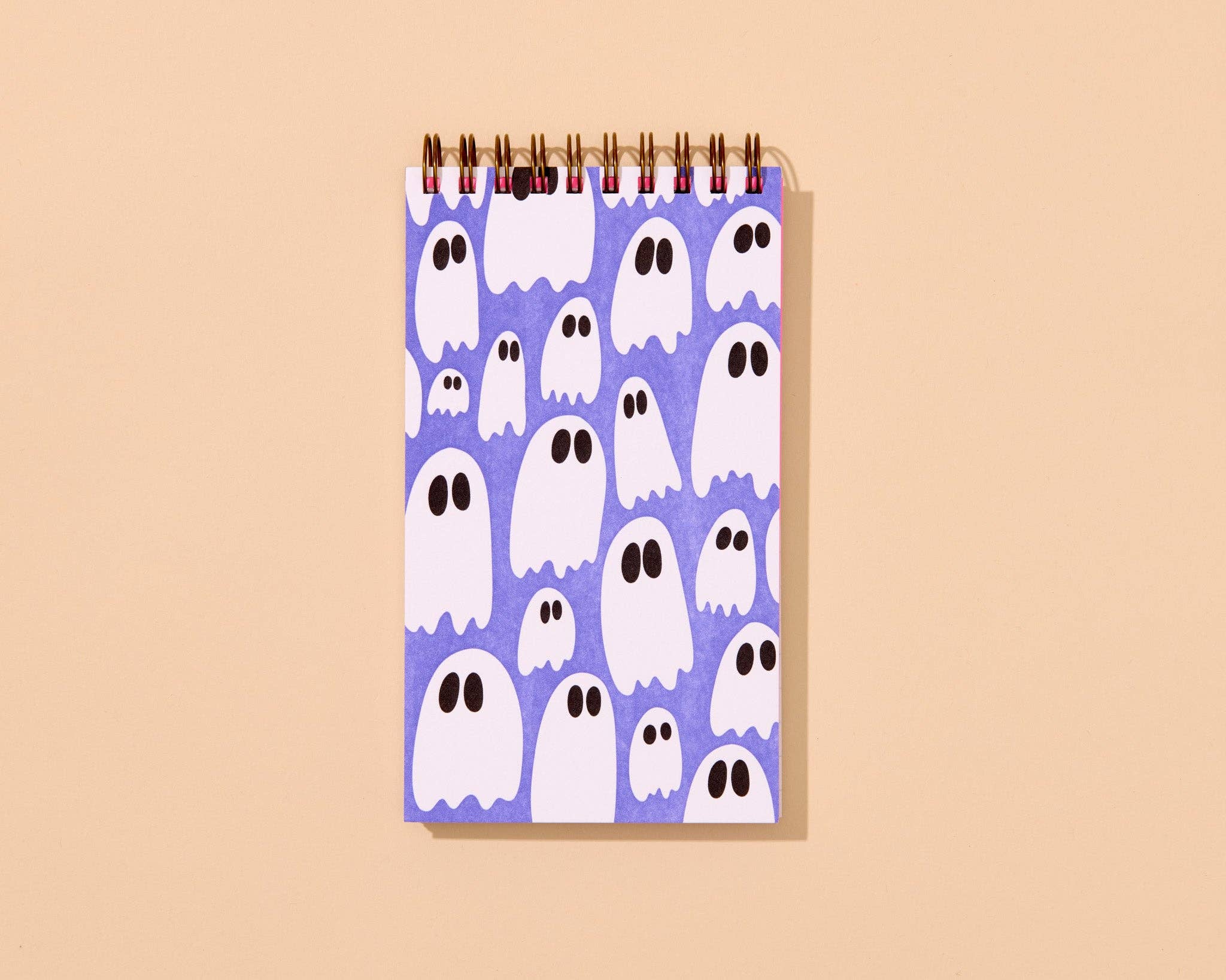 And Here We Are - Wholesale Notebook - Ghost Letterpress Pocket-size Spiral Notebook - Made in USA - Spooky, Ghoul, Goth - Stocking stuffer, Holiday, Gift Guide 1