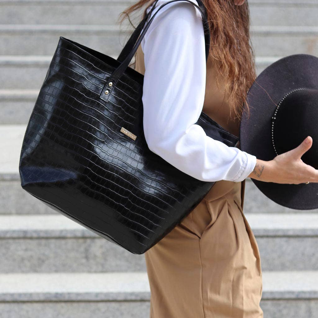 THE CODE - Wholesale Tote Bag - Women's - Maxi Shopper Arizona Black Coconut2