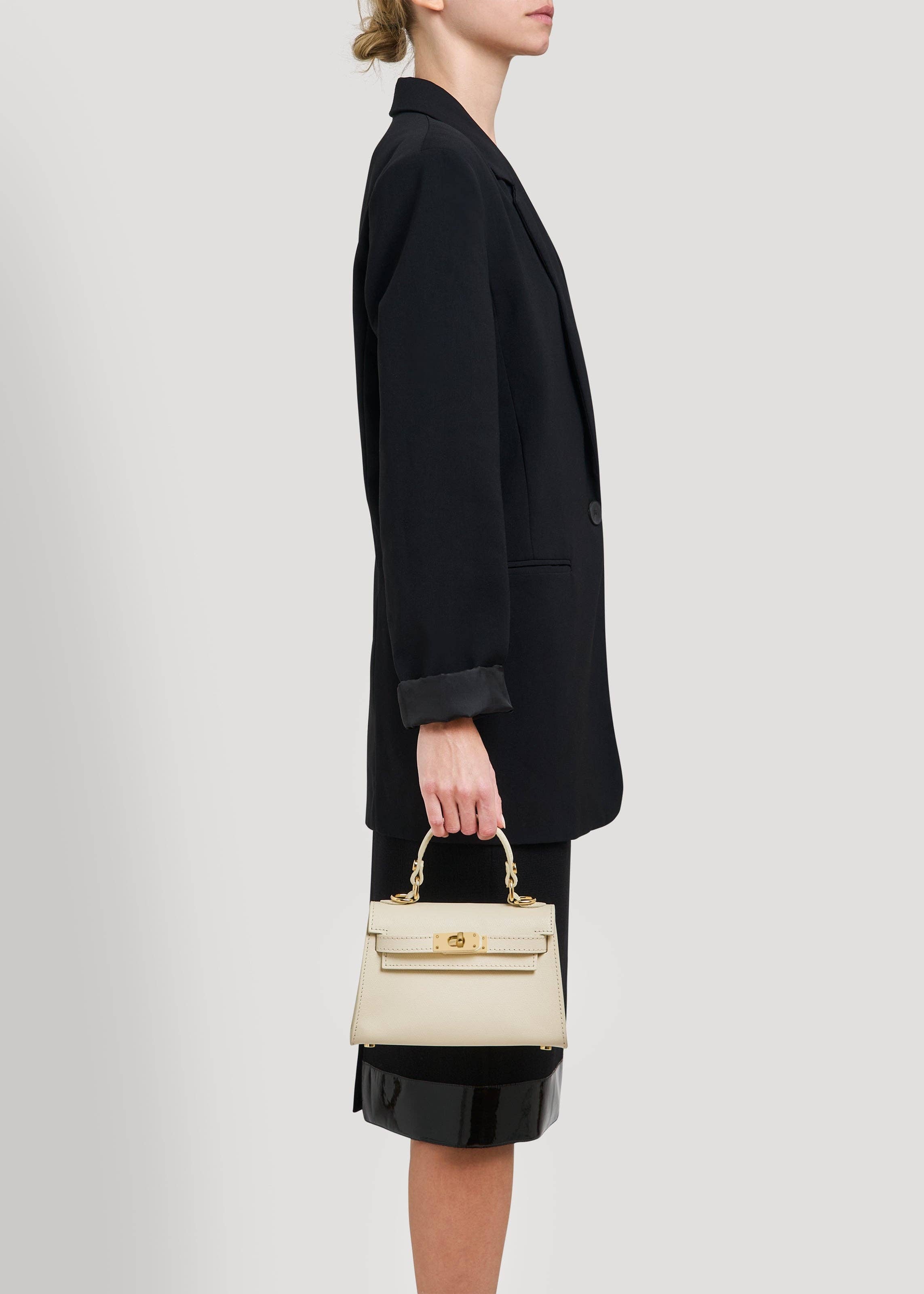 Voemièn – Mala com alça superior – Mulher por atacado – Bolsa Victoria em Pele Epson Bege6