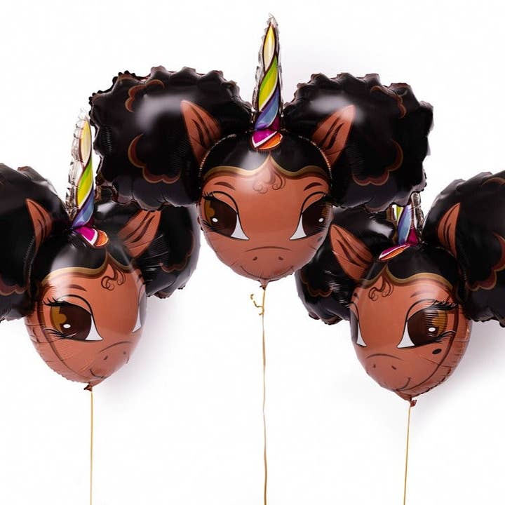 Globo de papel de aluminio Chloe Unicorn Jumbo de 30 pulgadas - paquete de 3 para venta al por mayor de YOUnicorn Kidz