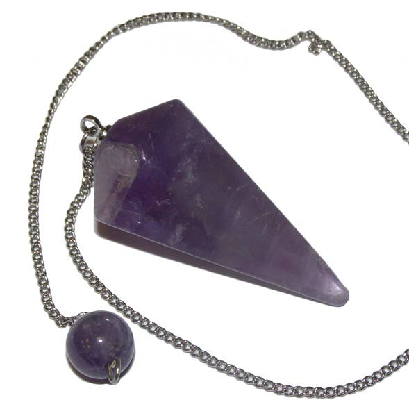 Amethyst Faceted Pendulum for wholesale by Crystal Magick Wholesale Ltd