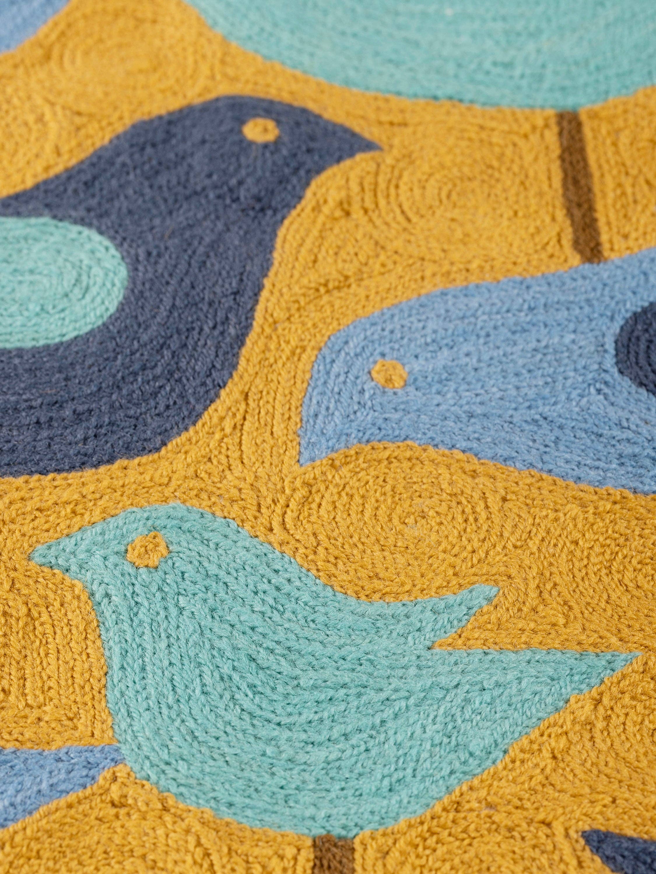 GAURI KOHLI – Großhandel Zierkissen – Aloha handgewebter Kissenbezug aus Baumwolle und Wolle 50 cm × 50 cm4